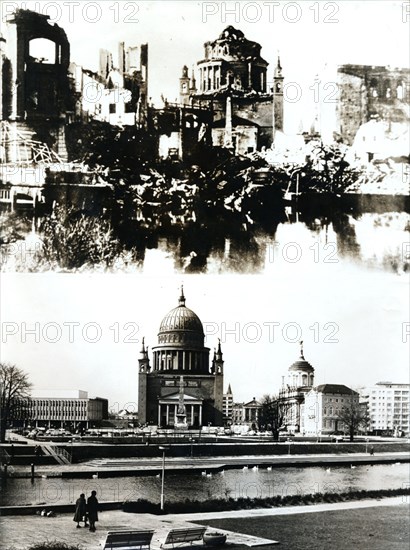 The before and after, Potsdam, Germany, World War II, c1939-c1945. Artist: Unknown