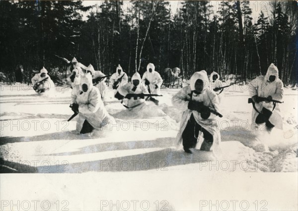 Russian partisans, Battle for Moscow, 1941. Artist: Unknown