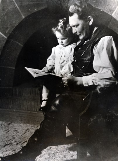 Hermann Göring, German Nazi politician and military leader, with his daughter Edda, c1939-c1942. Artist: Unknown