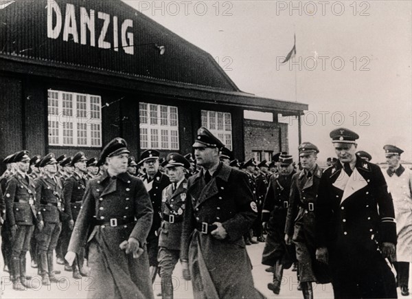 Nazi Deputy Führer Rudolf Hess visiting the free city of Danzig, 1930s. Artist: Unknown