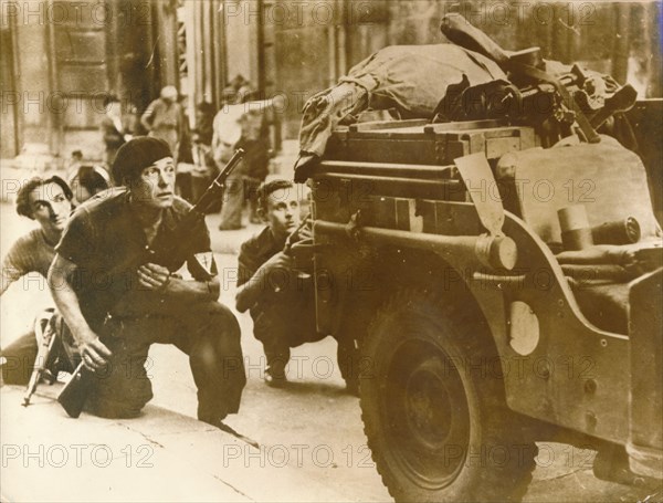 Uprising by the French Resistance, Liberation of Paris, 25th August 1944. Artist: Unknown