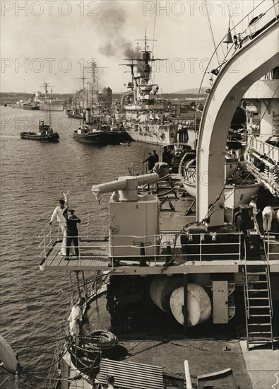 German fleet visit in Swinoujscie, 1933.  Artist: Unknown.