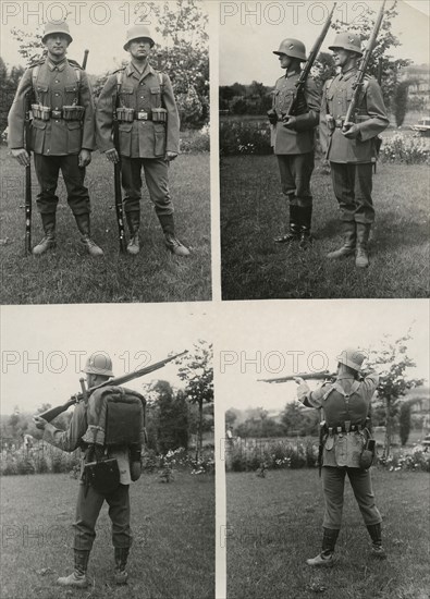 New field uniforms for the  German army, 1934.  Artist: Unknown.