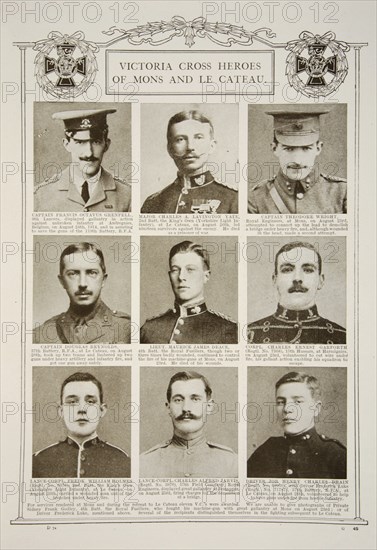 Victoria Cross Heroes of Mons and Le Cateau, c1914-1919.