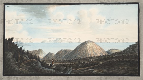 View of the present state of the little mountain raised by the explosion in the year 1760, 1776.