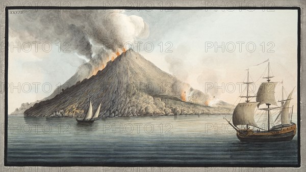 View of the island of Stromboli taken by Monsieur Fabris, 1776.