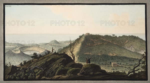 View from the top of Monte Gauro or Barbaro into its crater, 1776.