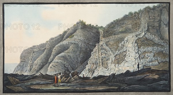 View of a part of the inside of the cone of the mountain of Somma, 1776.