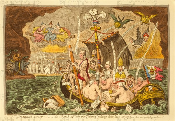 Charon's Boat, or The Ghost's of the 'All Talents' Taking their Last Voyage, 1807.