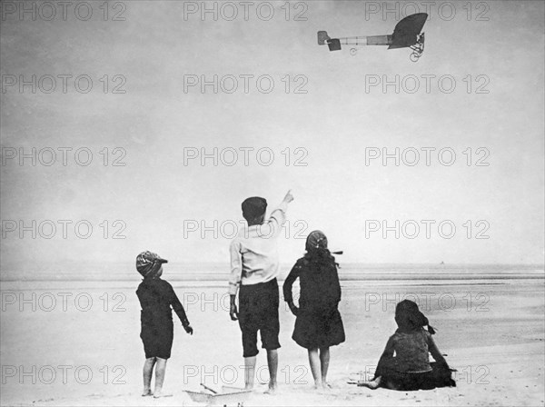 Louis Blériot leaving Calais to cross the English Channel in 1909.