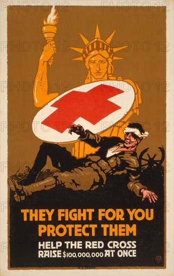 Fundraising Poster for the Red Cross, 1917.