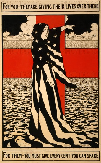 Fundraising Poster for the Red Cross, 1918.