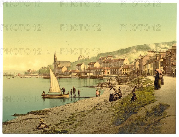 View of Port Bannatyne on the Isle of Bute, Scotland, c. 1900.