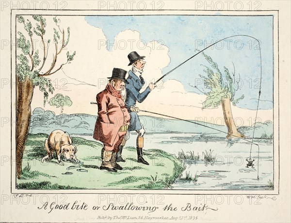 A Good Bite or Swallowing the Bait, 1835.