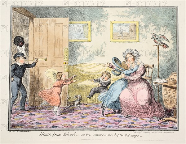 Home from School or the Commencement of the Holidays, 1835.