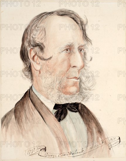 Portrait of George Cruikshank,  Born 1792, Died 1878, 1878.