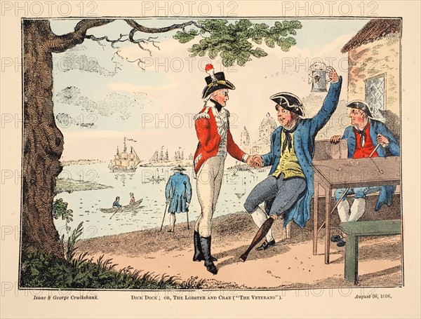 Dick Dock: Or, the Lobster and Crab (The Veterans), 1806.