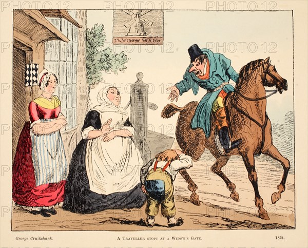 A Traveller Stopt at a Widow's Gate, 1824.