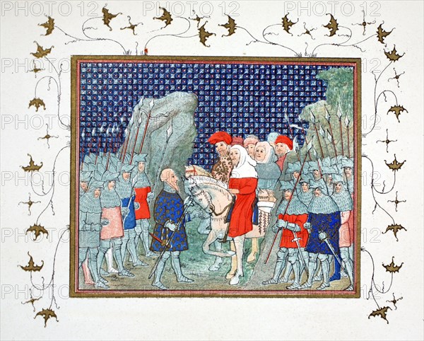 Richard II betrayed at Penmaur Rhos and taken prisoner by the Duke of Northumberland, facsimile copy