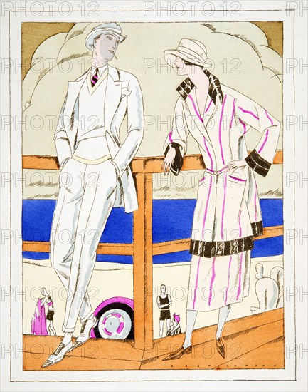 Ammeer, Outfits by Gerard Bresser, from Styl, pub. 1922 (pochoir Print)