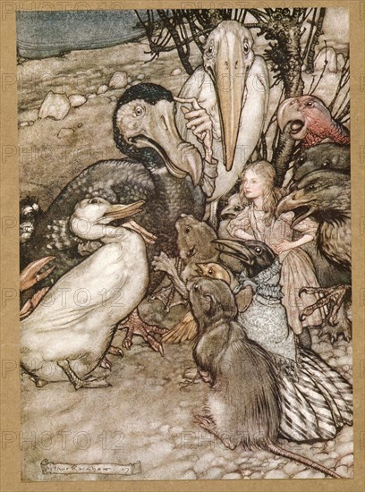 But who has won?  from Alice's Adventures in Wonderland, by Lewis Carroll, pub. 1907 .