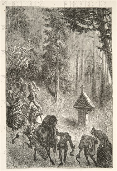 Escorting Guenever from Cameliard, from Stories of the Days of King Arthur by Charles Henry Hanson,