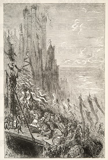 At the City of the Countess of the Fountain, from Stories of the Days of King Arthur by Charles Henr