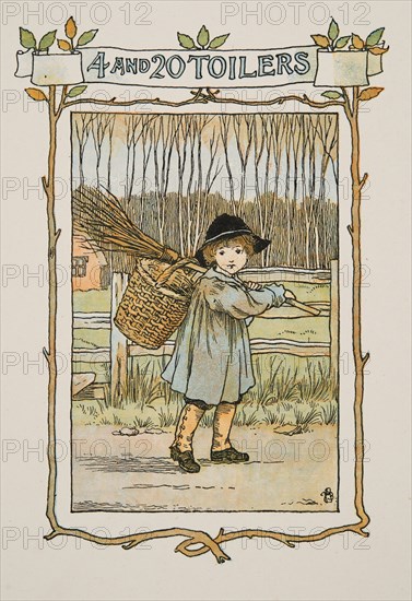 Vignette from Four and Twenty Toilers, pub. 1900 (colour lithograph)