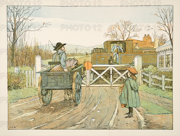 The Engine Driver,  from Four and Twenty Toilers, pub. 1900 (colour lithograph)