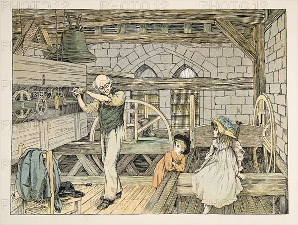 The Clockwinder,  from Four and Twenty Toilers, pub. 1900 (colour lithograph)