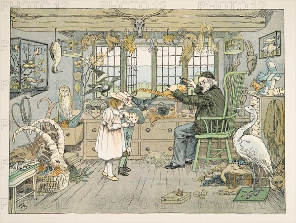 The Bird Stuffer,  from Four and Twenty Toilers, pub. 1900 (colour lithograph)