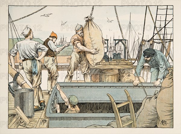 The Stevedore,  from Four and Twenty Toilers, pub. 1900 (colour lithograph)