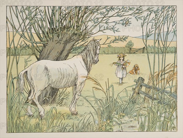 The Old Bus Horse, from Four and Twenty Toilers, pub. 1900 (colour lithograph)