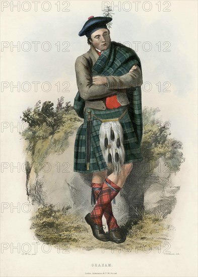 Graham, from The Clans of the Scottish Highlands, pub. 1845 (colour lithograph)