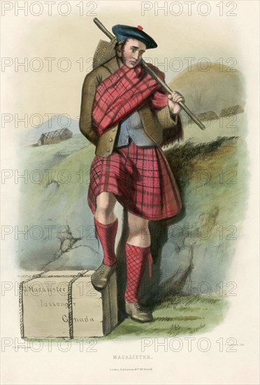 Macalister, from The Clans of the Scottish Highlands, pub. 1845 (colour lithograph)