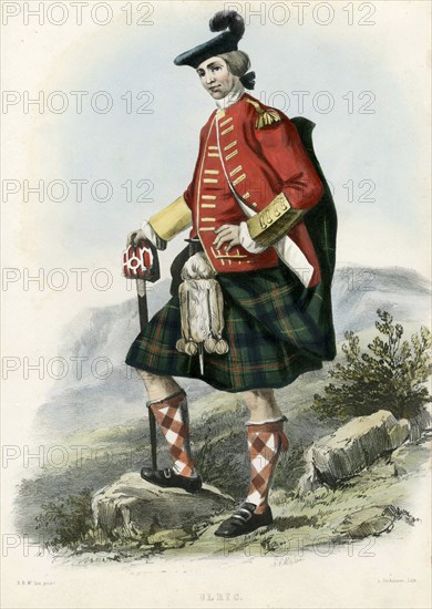 Ulric, from The Clans of the Scottish Highlands, pub. 1845 (colour lithograph)
