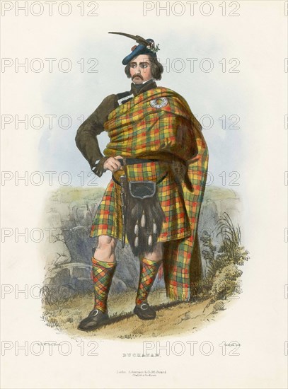 Buchanan,  from The The Clans of the Scottish Highlands, pub. 1845 (colour lithograph)