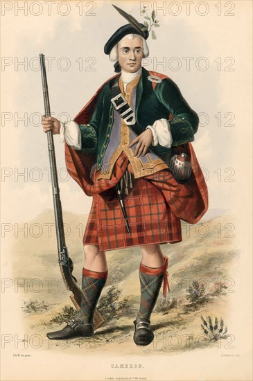 Cameron, from The Clans of the Scottish Highlands, pub. 1845 (colour lithograph)