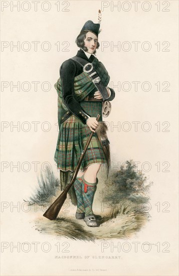 Macdonnel of Glengarry, from The Clans of the Scottish Highlands, pub. 1845 (colour lithograph)