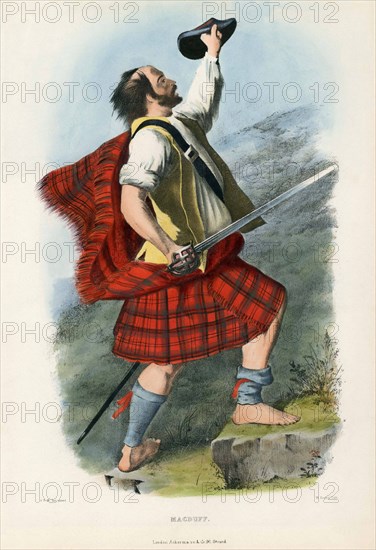 Macduff, from The Clans of the Scottish Highlands, pub. 1845 (colour lithograph)