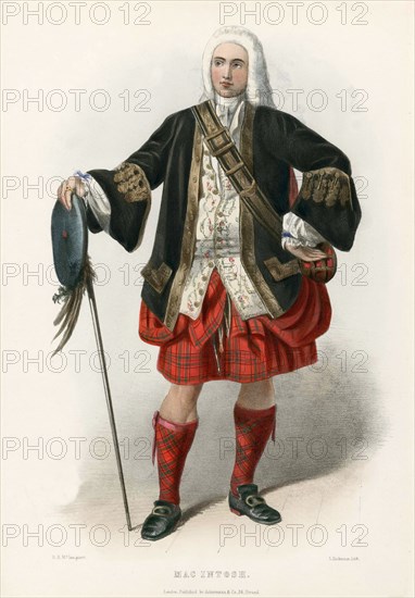 Mac Intoch, from The Clans of the Scottish Highlands, pub. 1845 (colour lithograph)