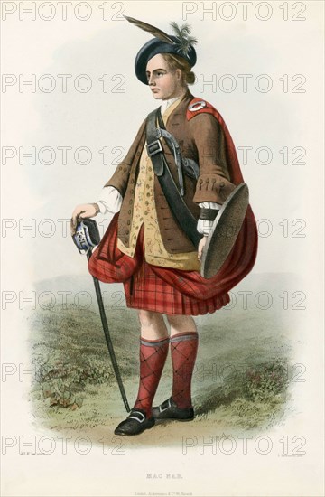 Mac Nab, from The Clans of the Scottish Highlands, pub. 1845 (colour lithograph)