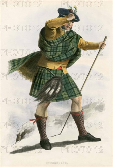 Sutherland, from The Clans of the Scottish Highlands, pub. 1845 (colour lithograph)