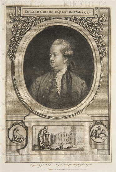 Edward Gibbon, Esq., pub. 1730  (engraving). Creator: Joshua Reynolds (1723 - 92) after.
