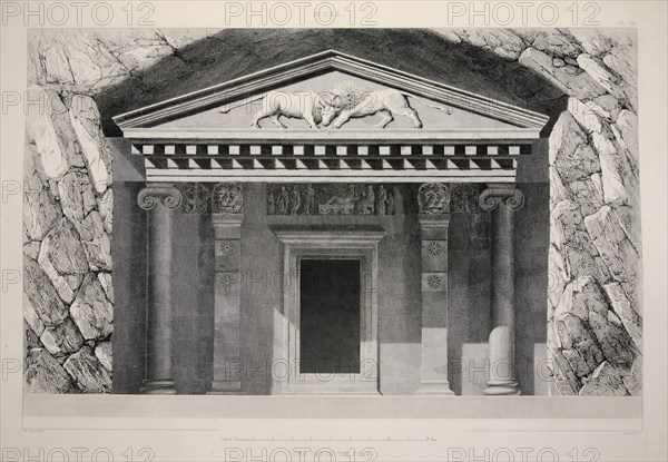 Myra - Tomb Cut in the Rock, pub. 1863 (lithograph). Creator: English School (19th Century).