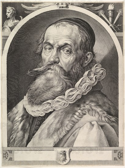 Portrait of Hendrick Goltzius, pub. 1617. Creator: Dutch School (17th Century).