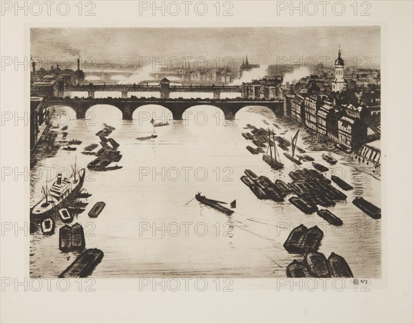 London Bridges, pub. 1924. Creator: Christopher Richard Wynne Nevinson (1889 ? 1946) .