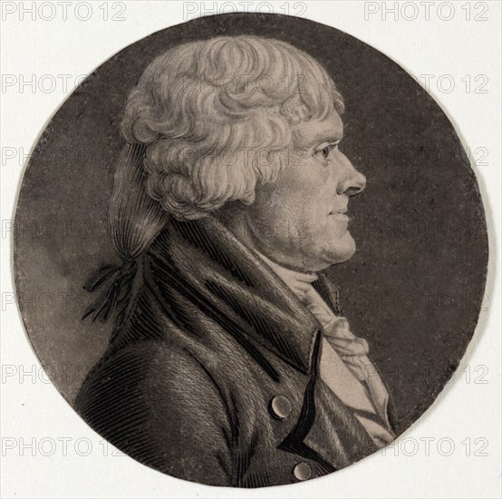Thomas Jefferson, pub. 1806. Creator: "Saint-Mémin, Charles Balthazar Julien Fevret de, 1770-1852".