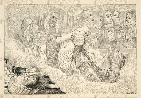 You must know - "said the Judge but the Snark exlaimed "Fudge!" ', pub. 1876. Creator: Henry Holiday (1839 - 1927).