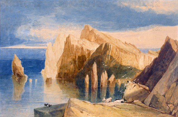 Cliffs on the North East Side of Point Lorenzo, Madeira, c1800-1840. Creator: John Sell Cotman (1782-1842).